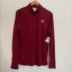 Reebok NWT quarter zip pullover red. Size Medium